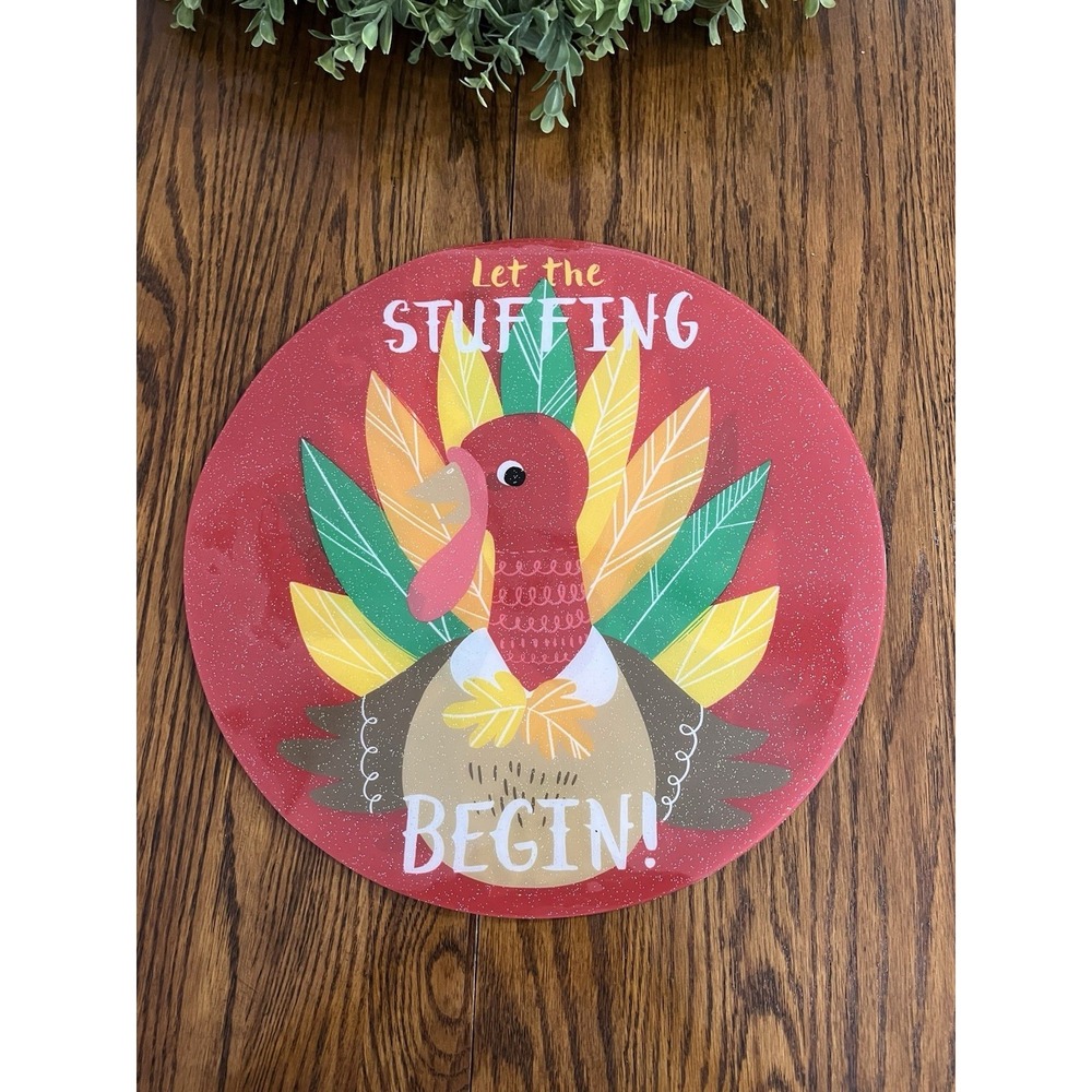 Thanksgiving Vinyl Turkey Placemats Lot Of 6 Happy Turkey